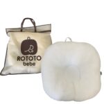 Gối chống trào ngược Rototo bebe vải air mesh waffle màu trắng (còn túi đựng hãng)