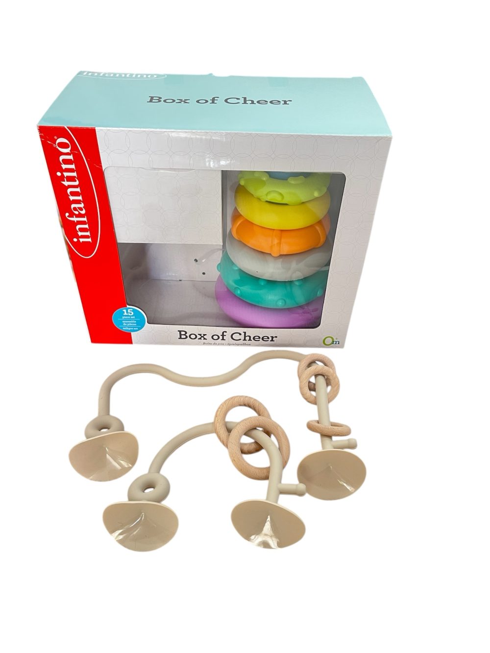 Set 2 đồ chơi tháp xếp chồng và khối gỗ mê cung 2 vòng mix brand - Ảnh 1