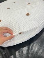Gối chống trào ngược Rototo bebe vải Airmesh Waffle hoạ tiết gấu màu trắng (size: 0->12m) - Ảnh 2