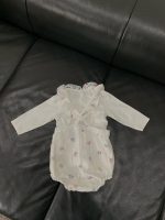 Set 2 bộ yếm kèm bodysuit mix brand H&M, Morthercare, Obaibi hoạ tiết hoa trắng, hồng (size:6/9M) - Ảnh 8