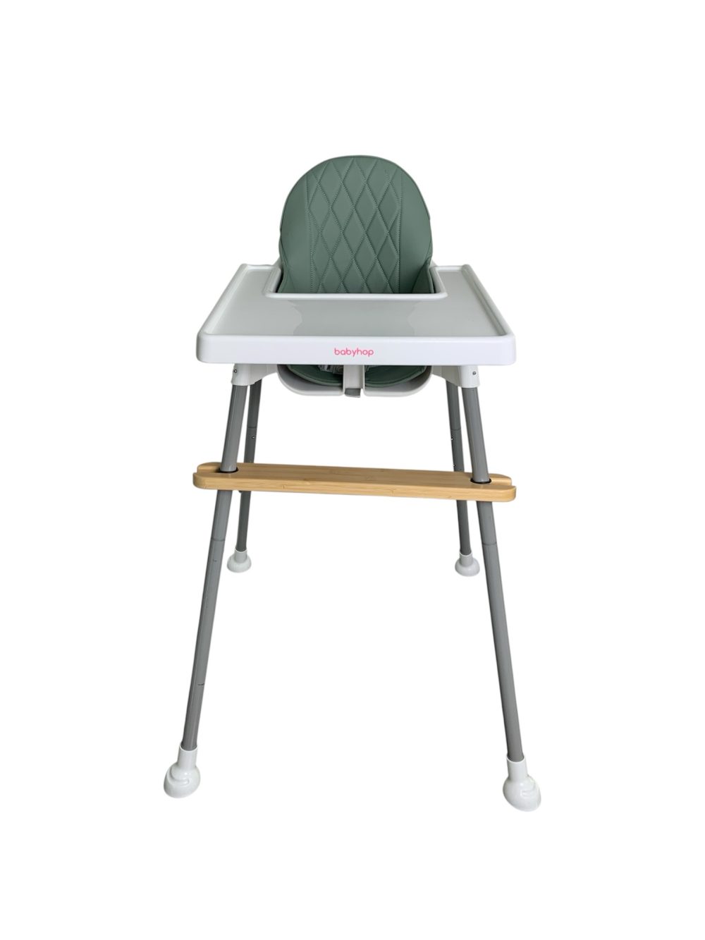 Ghế ăn dặm cho bé Babyhop màu xanh kèm thanh gác chân - Ảnh 1