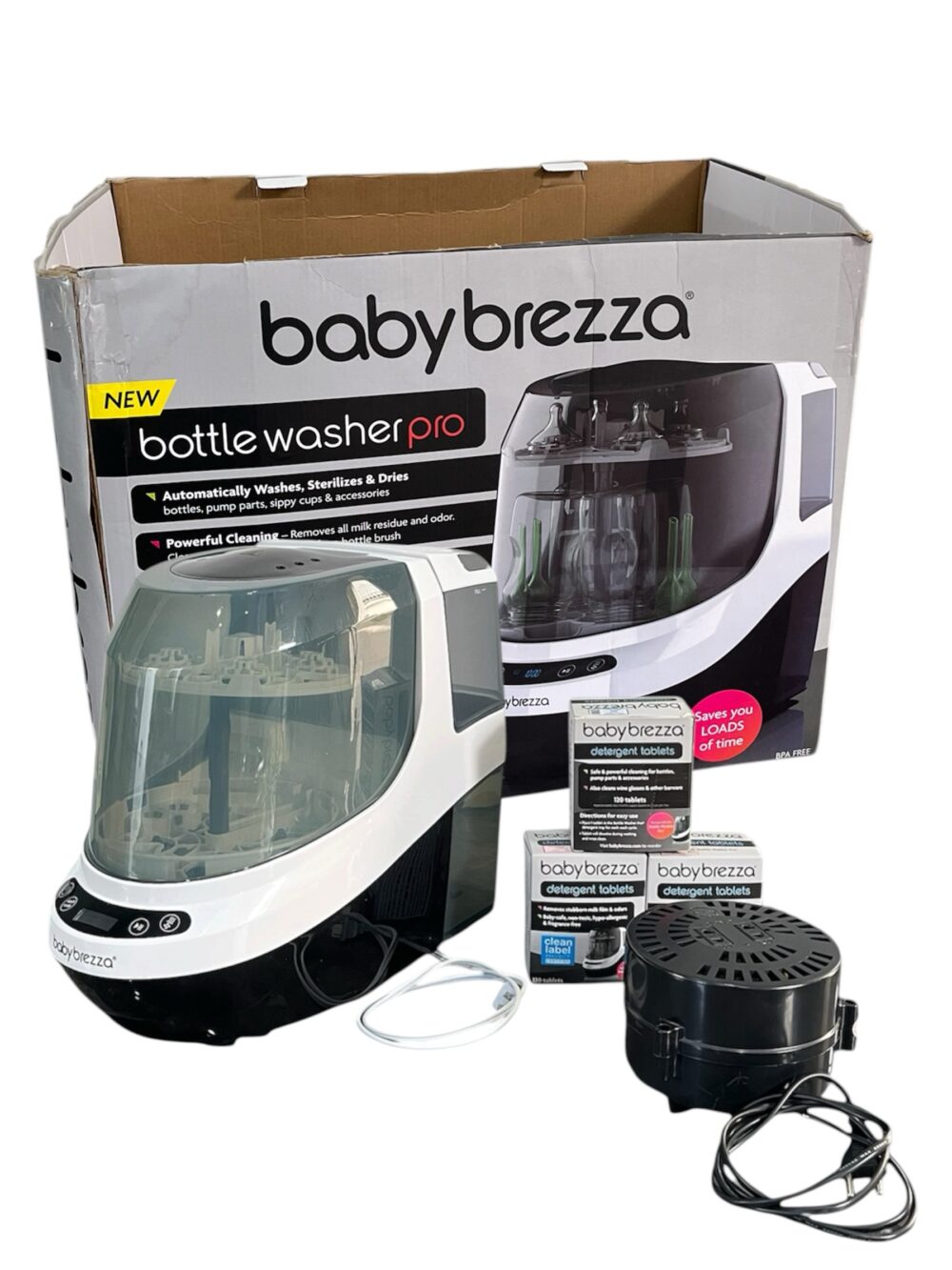 85f0ebc982ac447496807173fd75893f Máy rứa bình sữa Baby Brezza (BẢN US sử dụng kèm chuyển nguồn) tặng kèm túi viên rửa - Ảnh 1