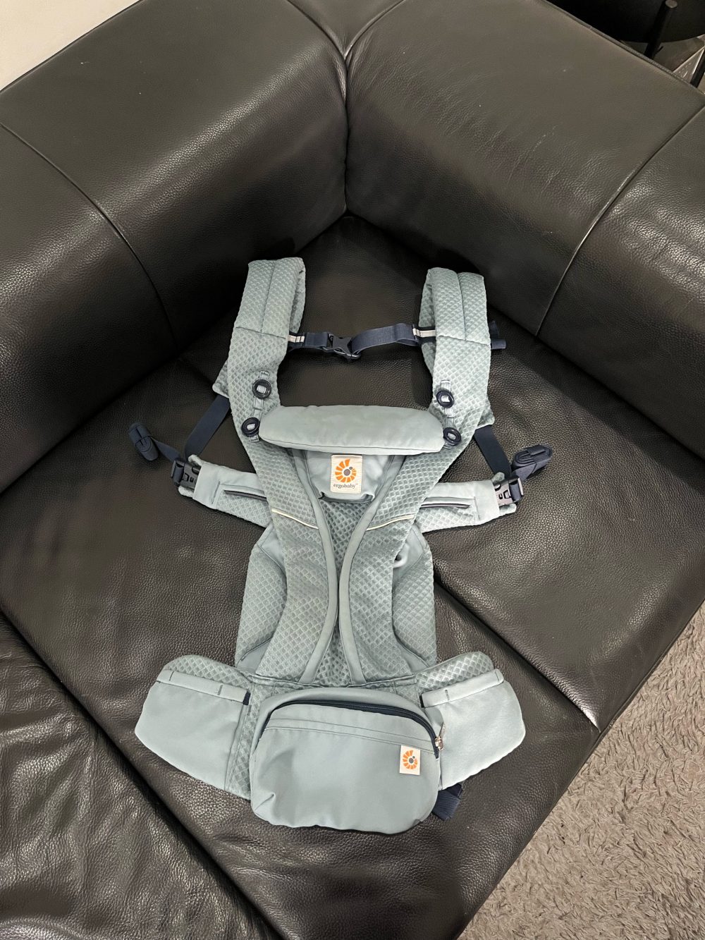 Địu cho bé Ergobaby Omni Breeze, Slate Blue ( 0m ->20kg) - Ảnh 4