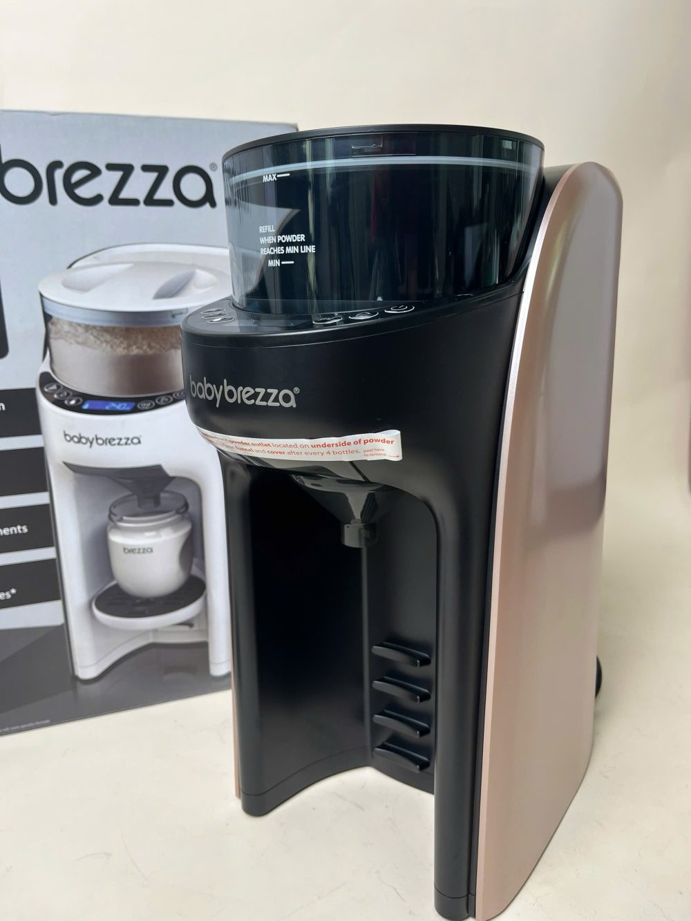 Máy pha sữa Baby Brezza Formula Pro Advanced màu Rose Gold/Black ( full box, new 100%) - Ảnh 3