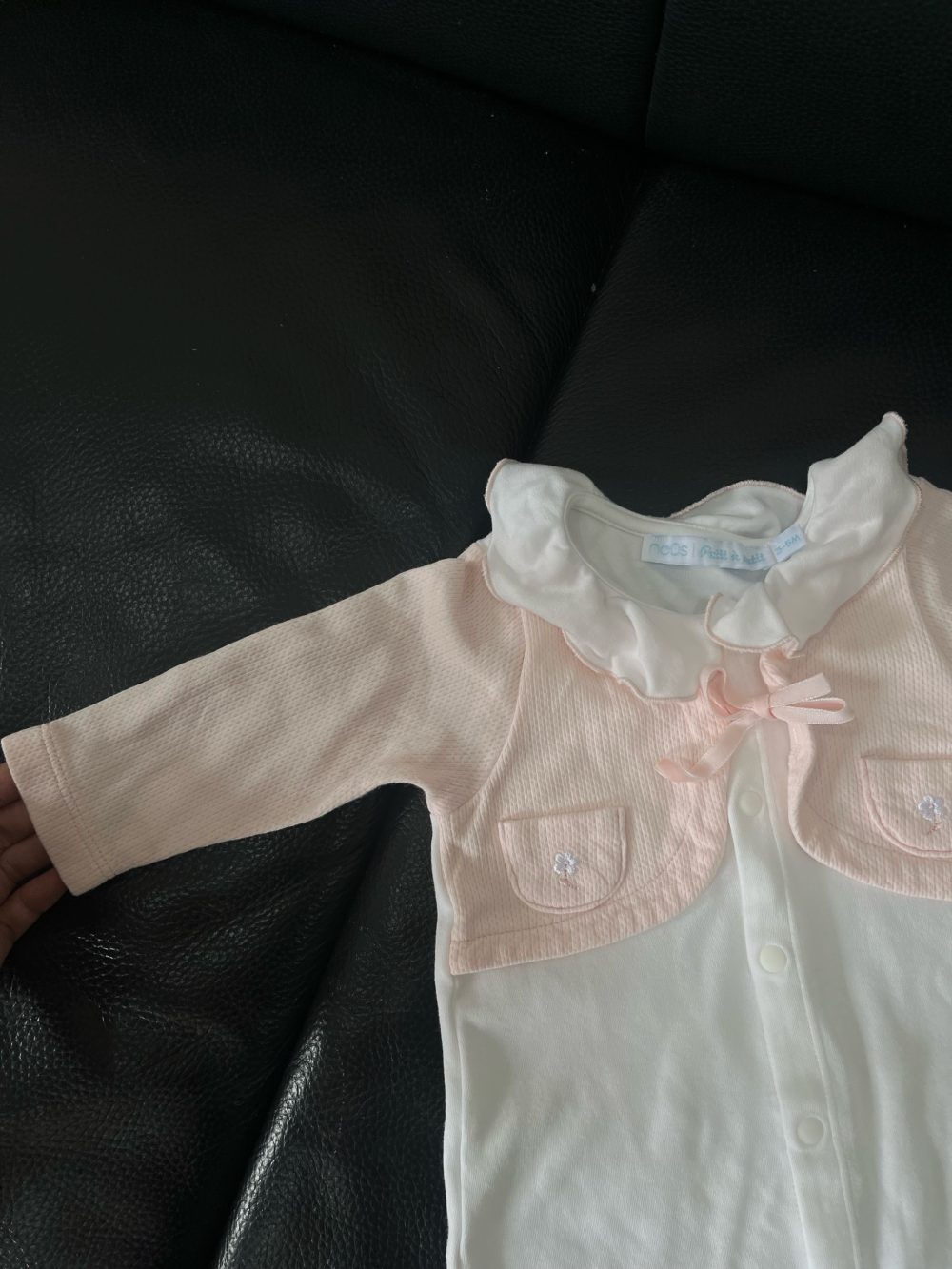 Set 3 bộ sleepsuit mix brand Giggles và Nous màu hồng, trắng, xanh ( size: 3/6m) - Ảnh 7