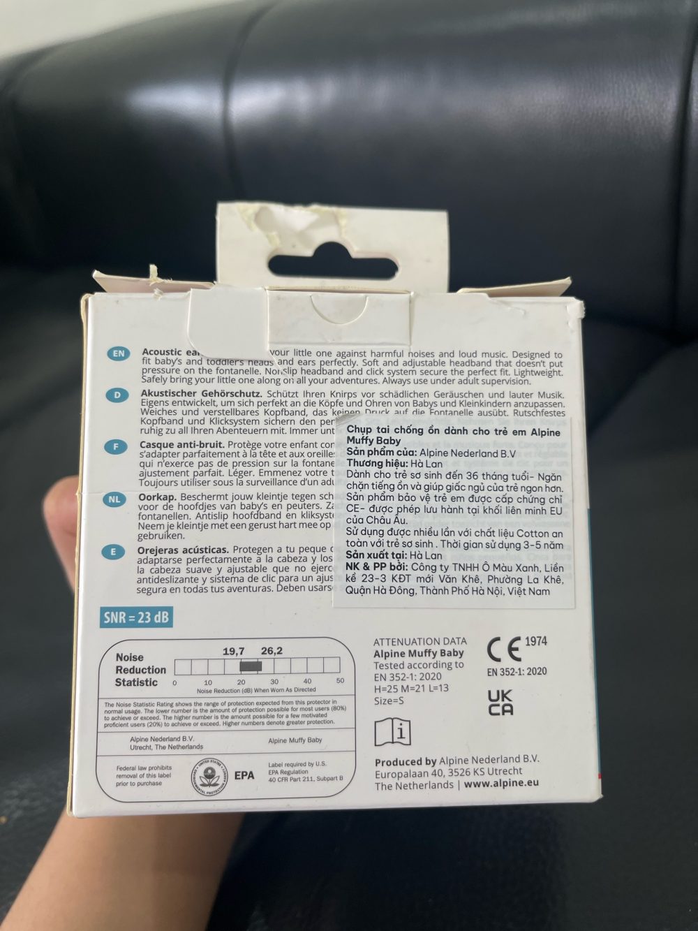Chụp tai chống ồn dành cho trẻ em Alpine Muffy Baby màu xanh 0m->36m ( full box) - Ảnh 10