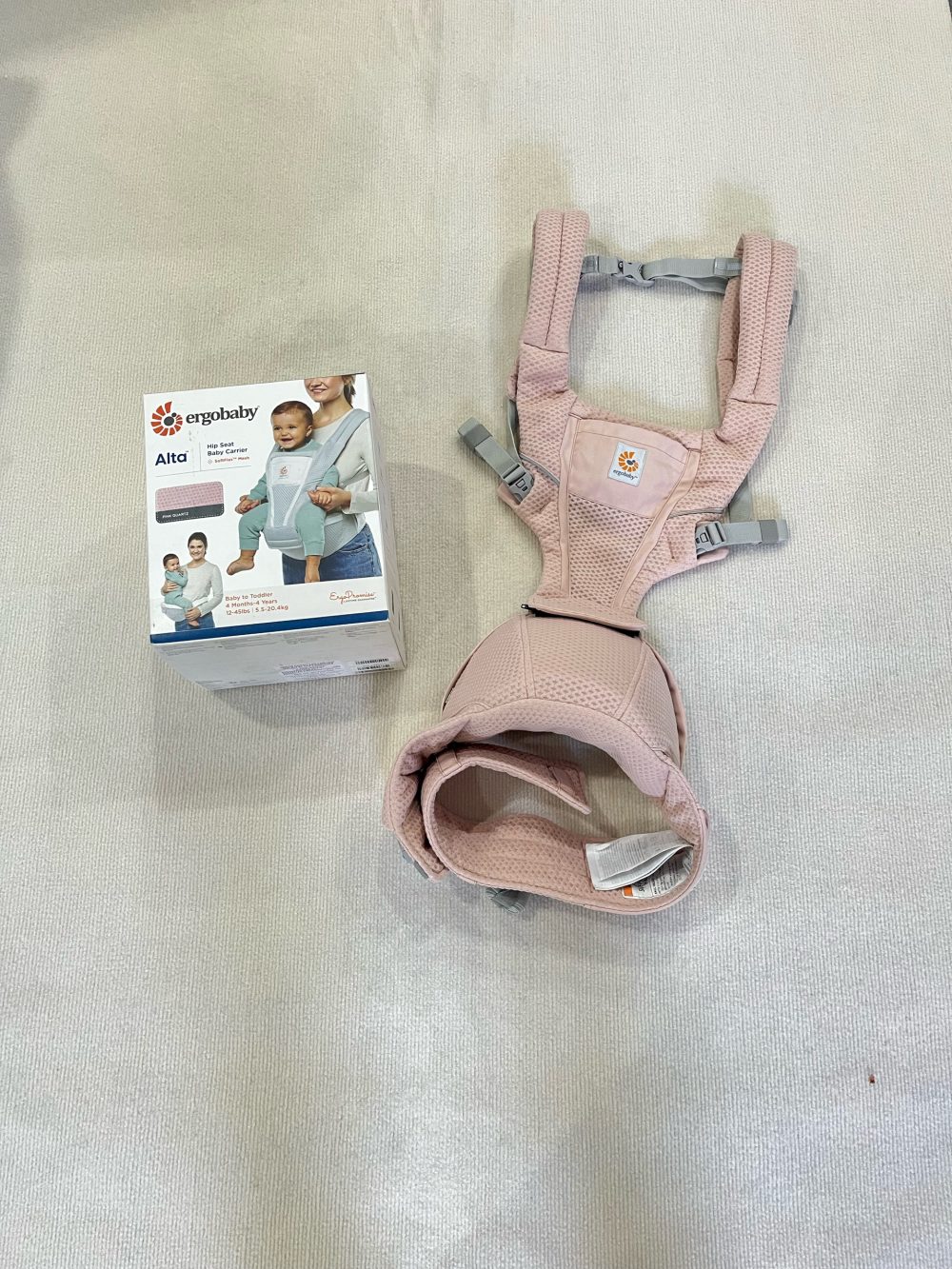 Địu Ergobaby Alta Hip Seat, Pink Quartz (full box) (4-48 tháng tuổi) - Ảnh 9