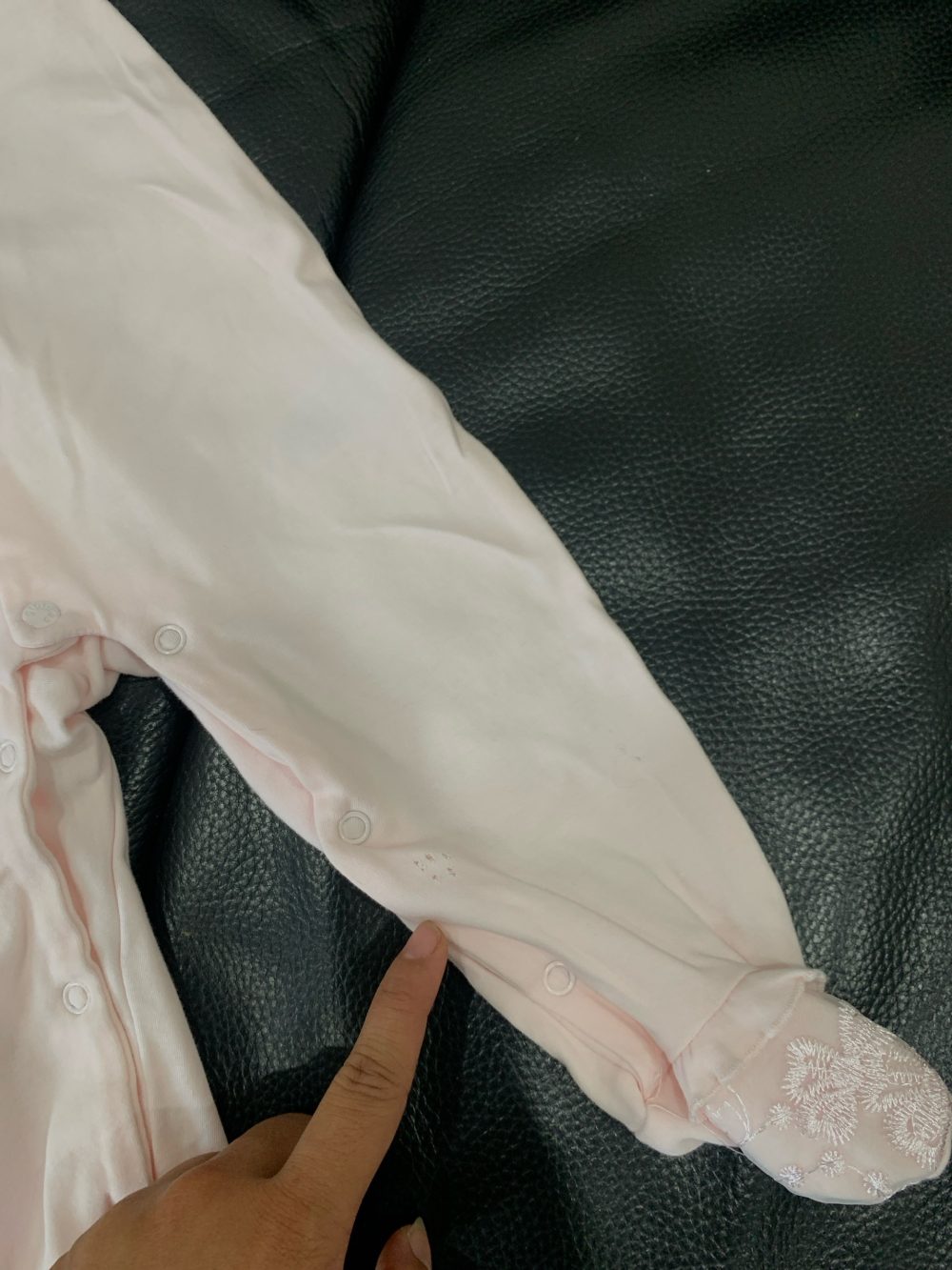 Set 3 bộ sleepsuit mix brand Giggles và Nous màu hồng, trắng, xanh ( size: 3/6m) - Ảnh 13