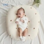 Gối chóng trào ngược Rototo bebe vải cotton lụa mát hoạ tiết gấu màu be - Ảnh 9