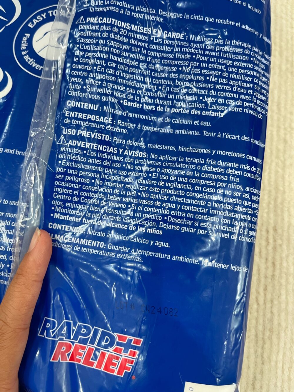 Băng vệ sinh lạnh giảm đau Rapid Relief Cold (full box, 4 miếng) - Ảnh 3