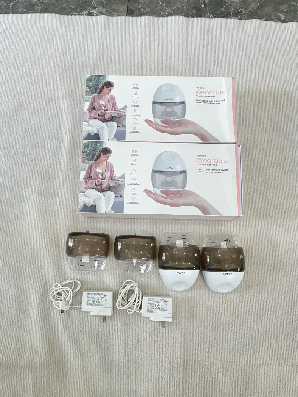 Bộ 2 máy hút sữa không dây Spectra Wearable( full box) - Ảnh 2