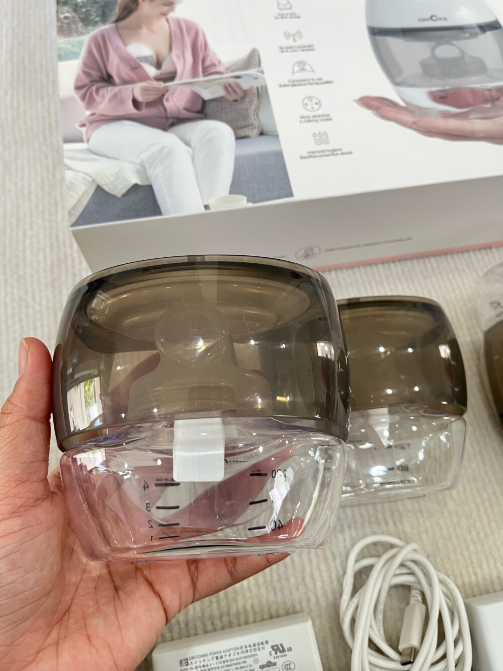 Bộ 2 máy hút sữa không dây Spectra Wearable( full box) - Ảnh 9