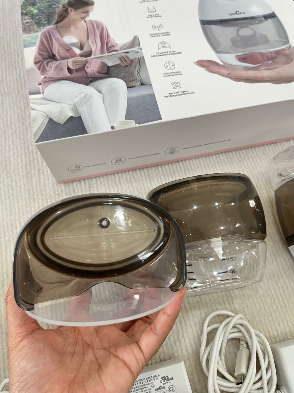 Bộ 2 máy hút sữa không dây Spectra Wearable( full box) - Ảnh 10