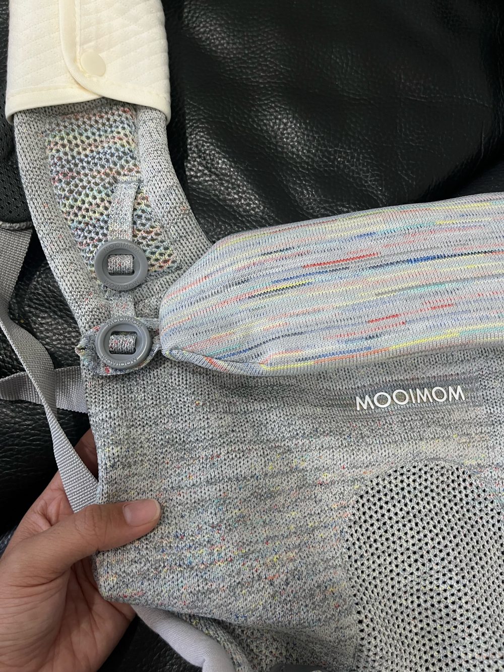 Địu trợ lực Mooimom AiryKnit 0–>36M tặng kèm yếm địu ( full box) - Ảnh 3