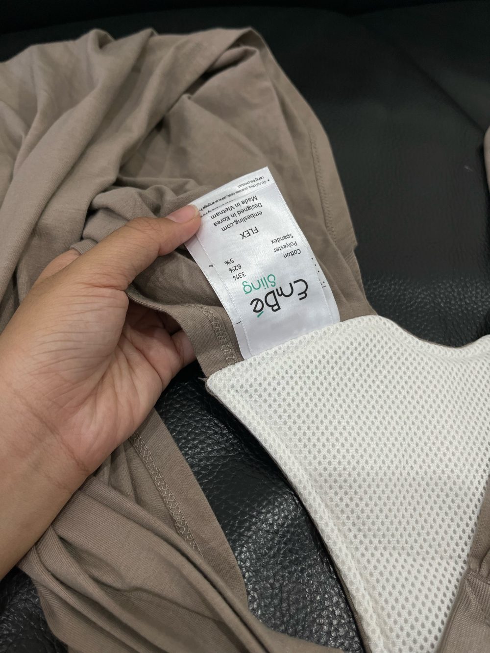 Địu vải EmBé Sling NovaSoft màu mocha 0m->24m (no box) - Ảnh 3