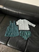 Set bộ yếm tay dài màu xanh Obaibi hoạ tiết hoa nhí ( size 12m) - Ảnh 3