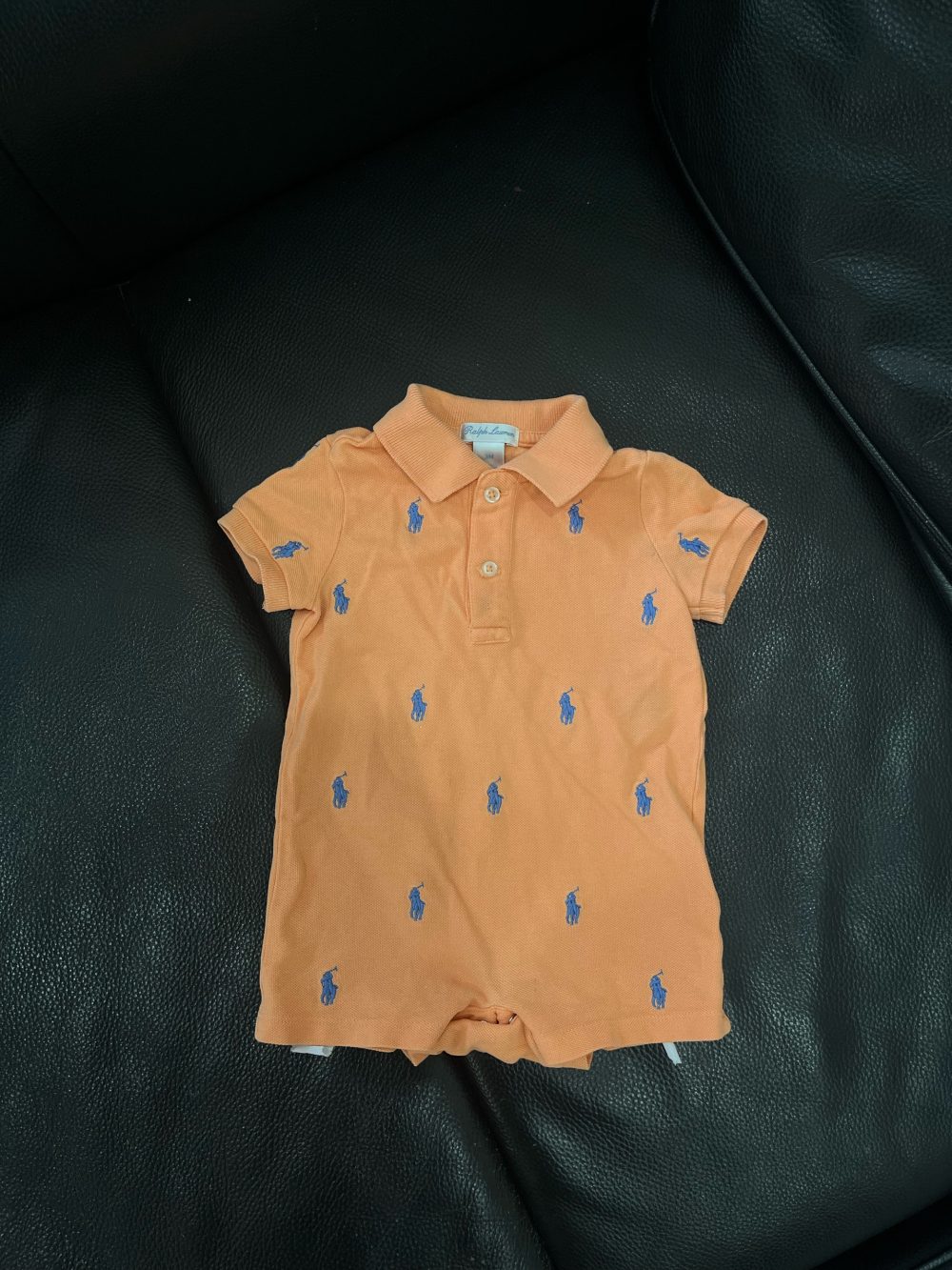 Bodysuit polo đùi Ralph Lauren màu cam (size 3M/66) - Ảnh 3
