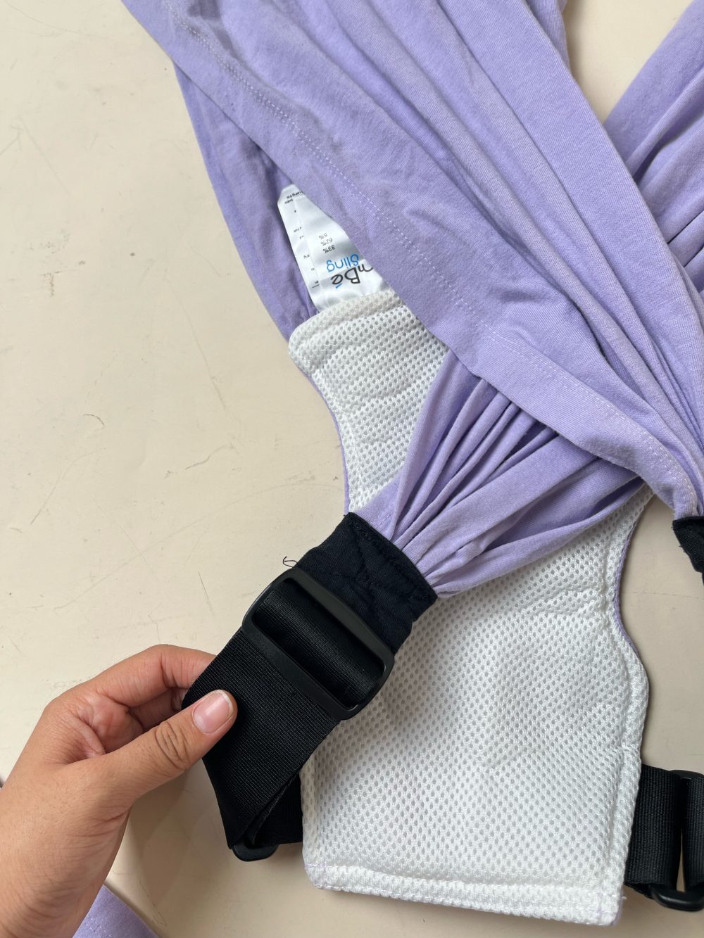 Địu vải Embé Sling size Flex màu tím pastel ( full box) - Ảnh 13