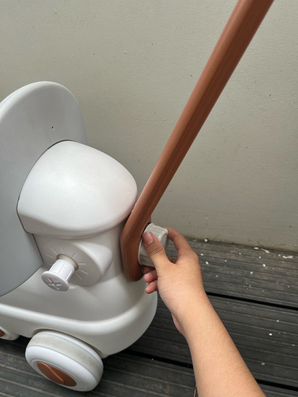 Bập bênh ô tô 2in1 Pakey màu trắng (no box) - Ảnh 3