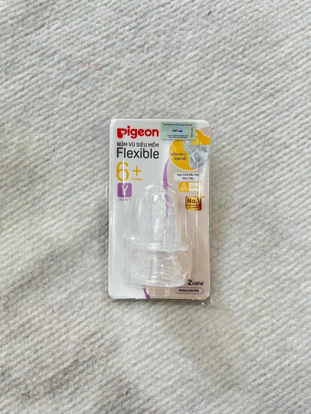 Set bình Sữa Pigeon flexible PPSU Cổ Hẹp 240ml (size núm: 4m+) & núm ti Pigeon thay thế (size: 6m+) - Ảnh 6