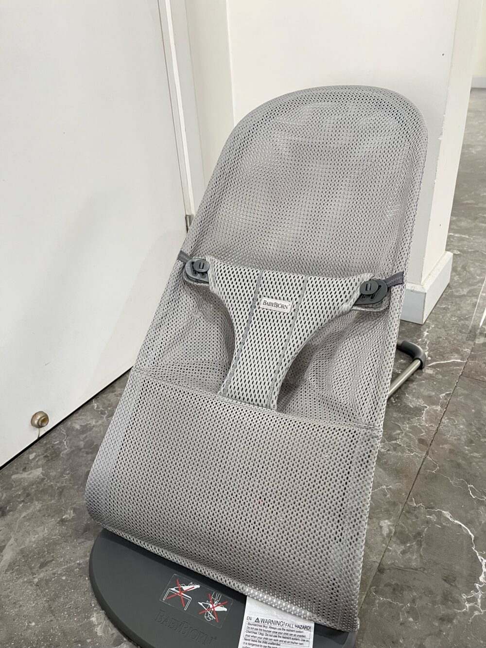 Ghế rung BabyBjorn vải mesh màu xám 0->2y( full box) - Ảnh 5