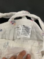 Set 2 bộ yếm kèm bodysuit mix brand H&M, Morthercare, Obaibi hoạ tiết hoa trắng, hồng (size:6/9M) - Ảnh 7