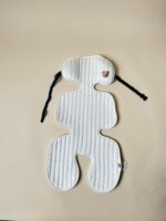 Đệm lót xe đẩy Chez bébé màu trắng hoạ tiết gấu - Ảnh 2