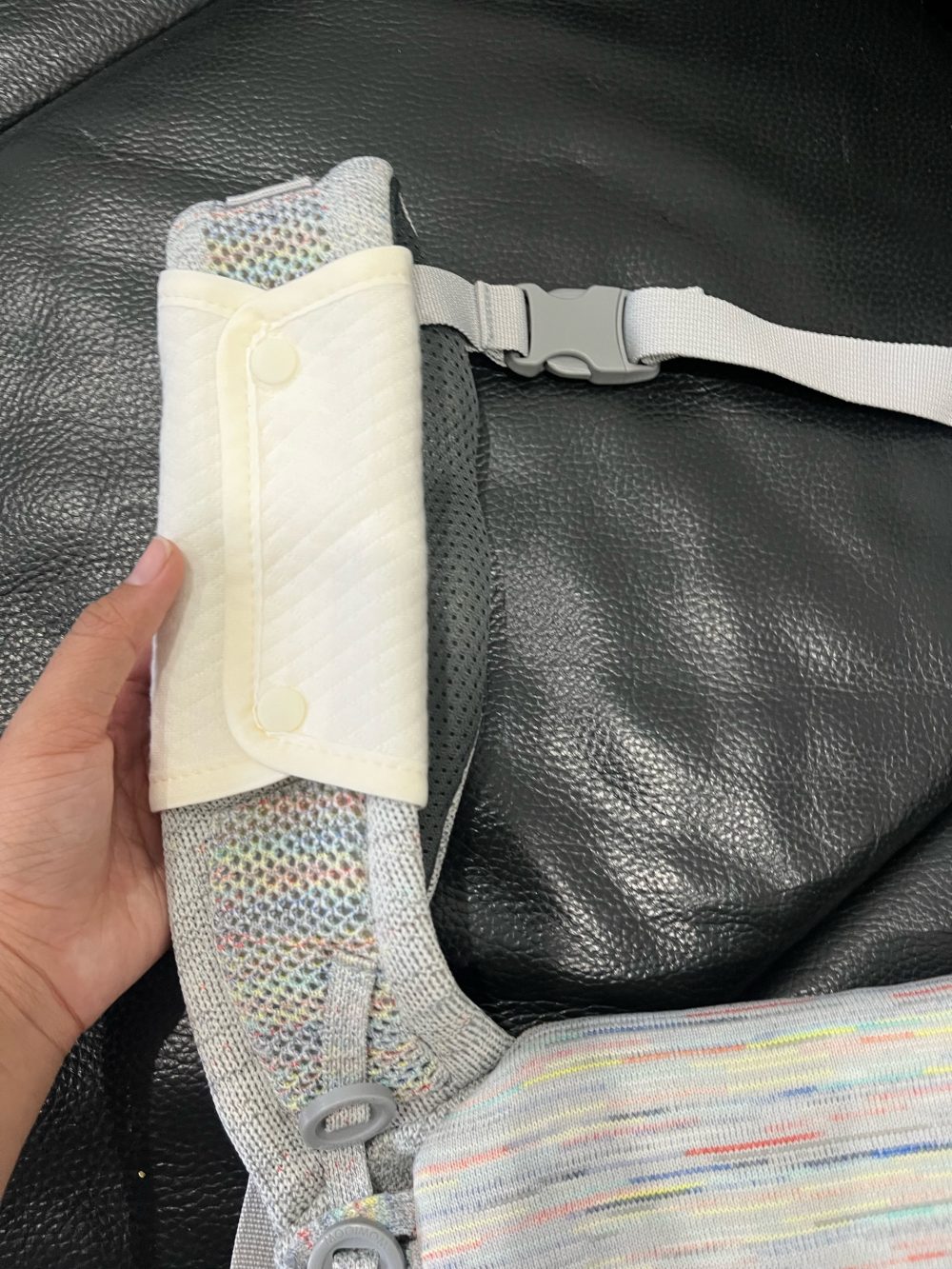 Địu trợ lực Mooimom AiryKnit 0–>36M tặng kèm yếm địu ( full box) - Ảnh 10