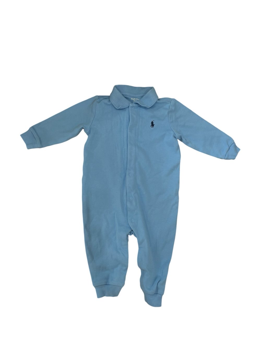 Bodysuit dài tay Ralph Lauren màu xanh (size 9m/75cm) - Ảnh 1