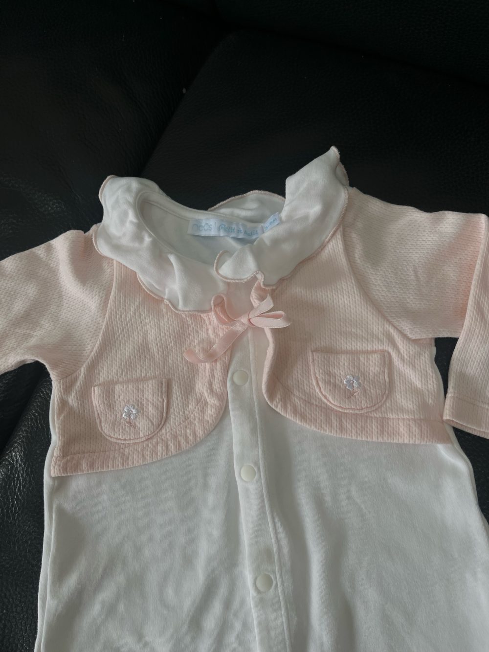 Set 3 bộ sleepsuit mix brand Giggles và Nous màu hồng, trắng, xanh ( size: 3/6m) - Ảnh 6