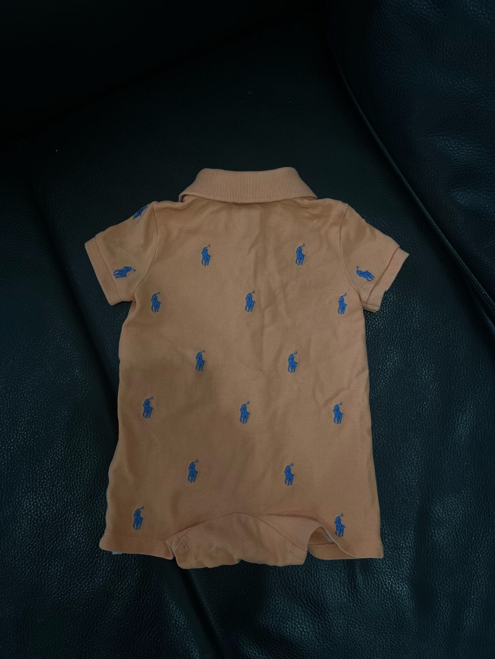 Bodysuit polo đùi Ralph Lauren màu cam (size 3M/66) - Ảnh 6