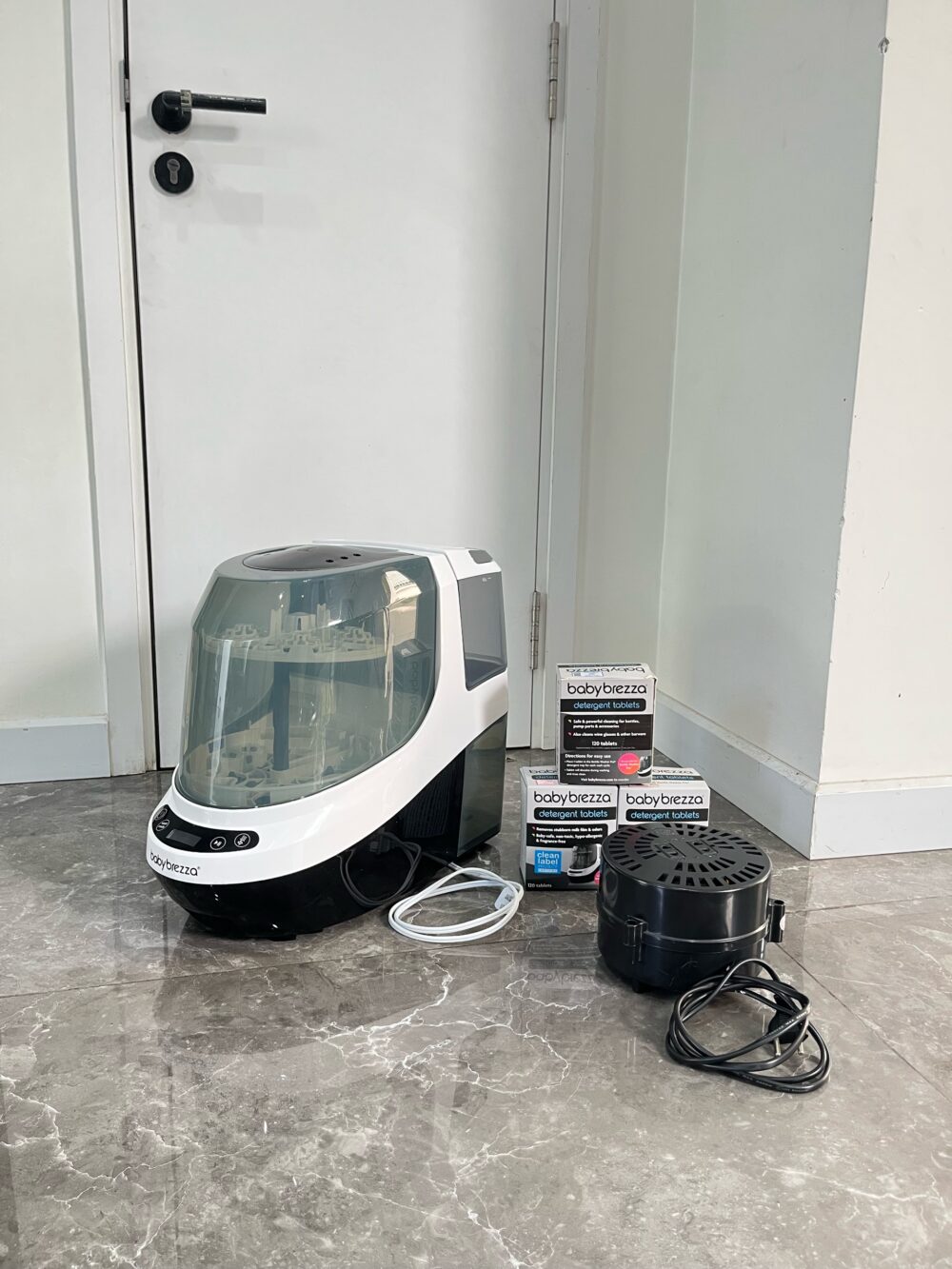 Máy rứa bình sữa Baby Brezza (BẢN US sử dụng kèm chuyển nguồn) tặng kèm túi viên rửa - Ảnh 9