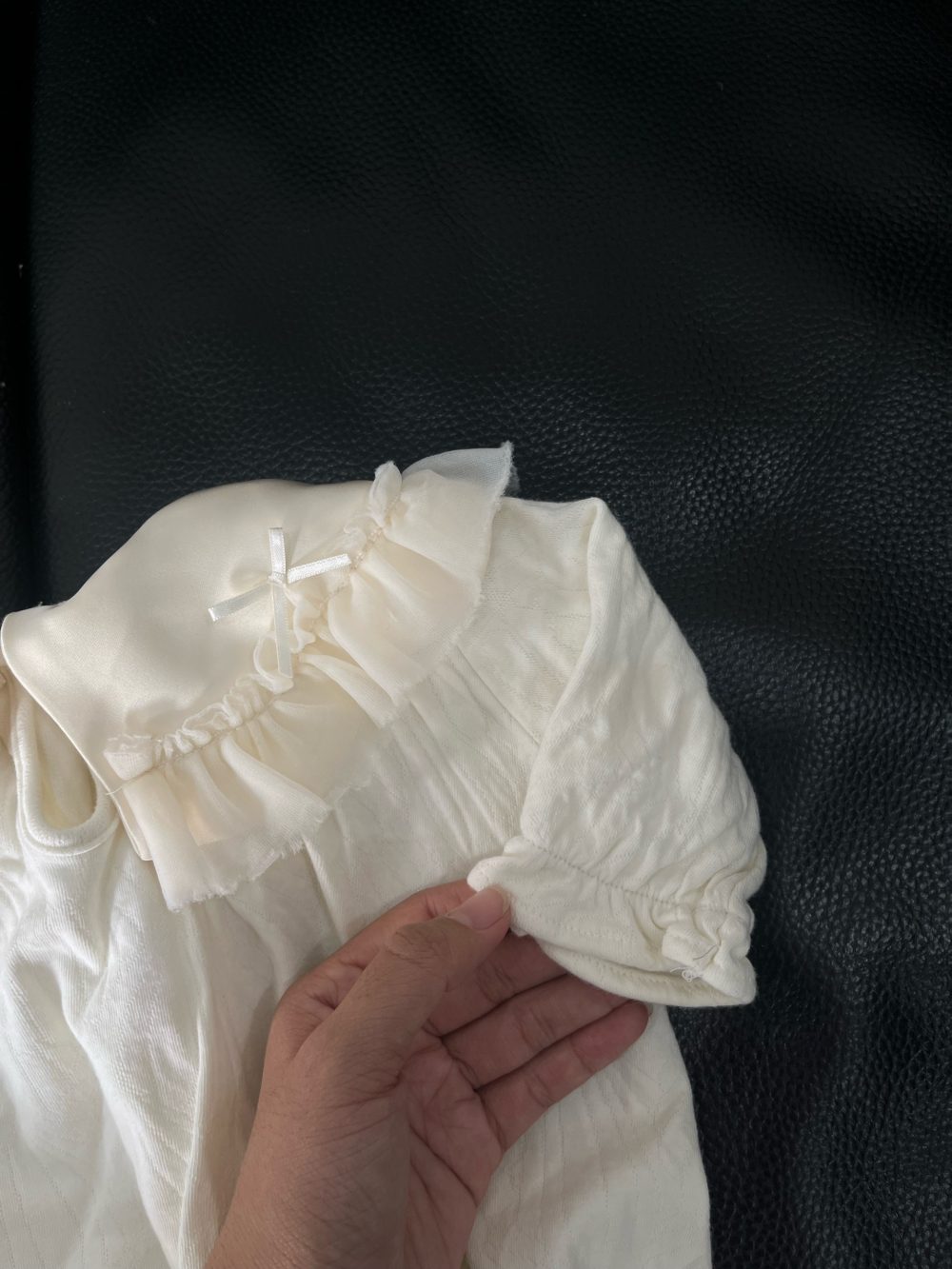 Set 2 bộ bodysuit và váy xoè tầng mix brand màu kem/trắng( size: 3/6m) - Ảnh 8