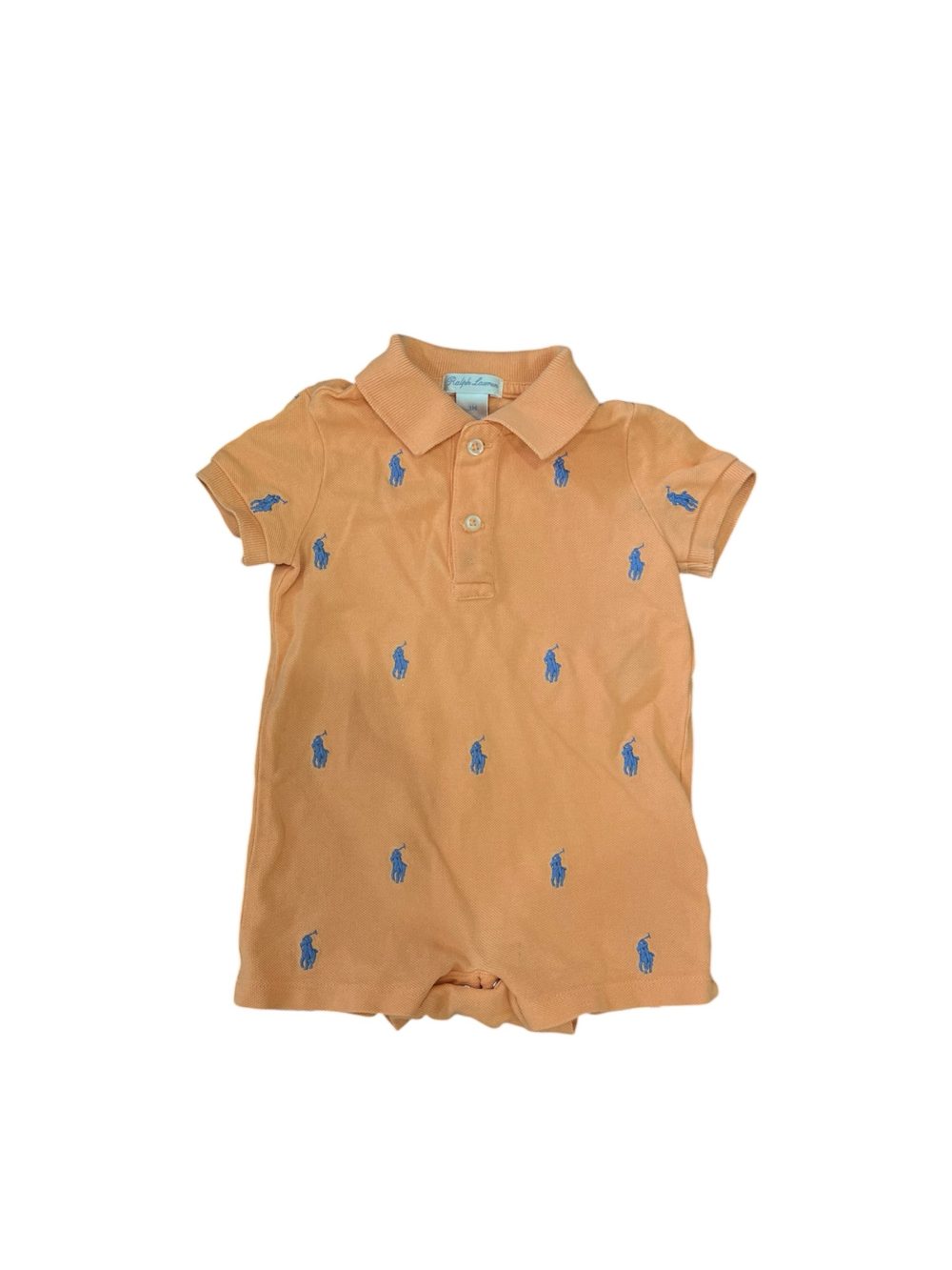 Bodysuit polo đùi Ralph Lauren màu cam (size 3M/66) - Ảnh 1