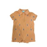 Bodysuit polo đùi Ralph Lauren màu cam (size 3M/66)