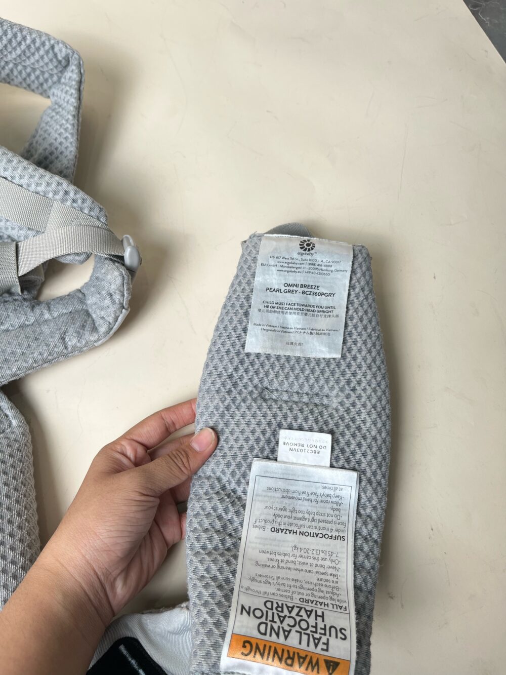 Địu em bé Ergobaby Omni Breeze, màu xám ( no box) - Ảnh 13