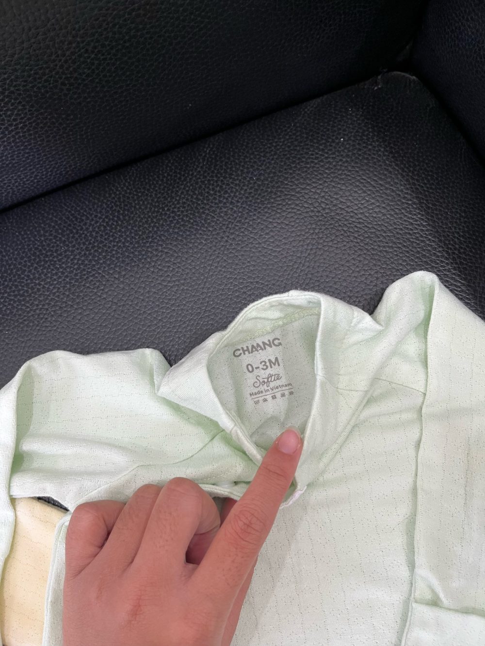 Set 3 bộ bodysuit và sơ sinh dài tay Chaang màu pastel (size: 0m->3m) - Ảnh 6