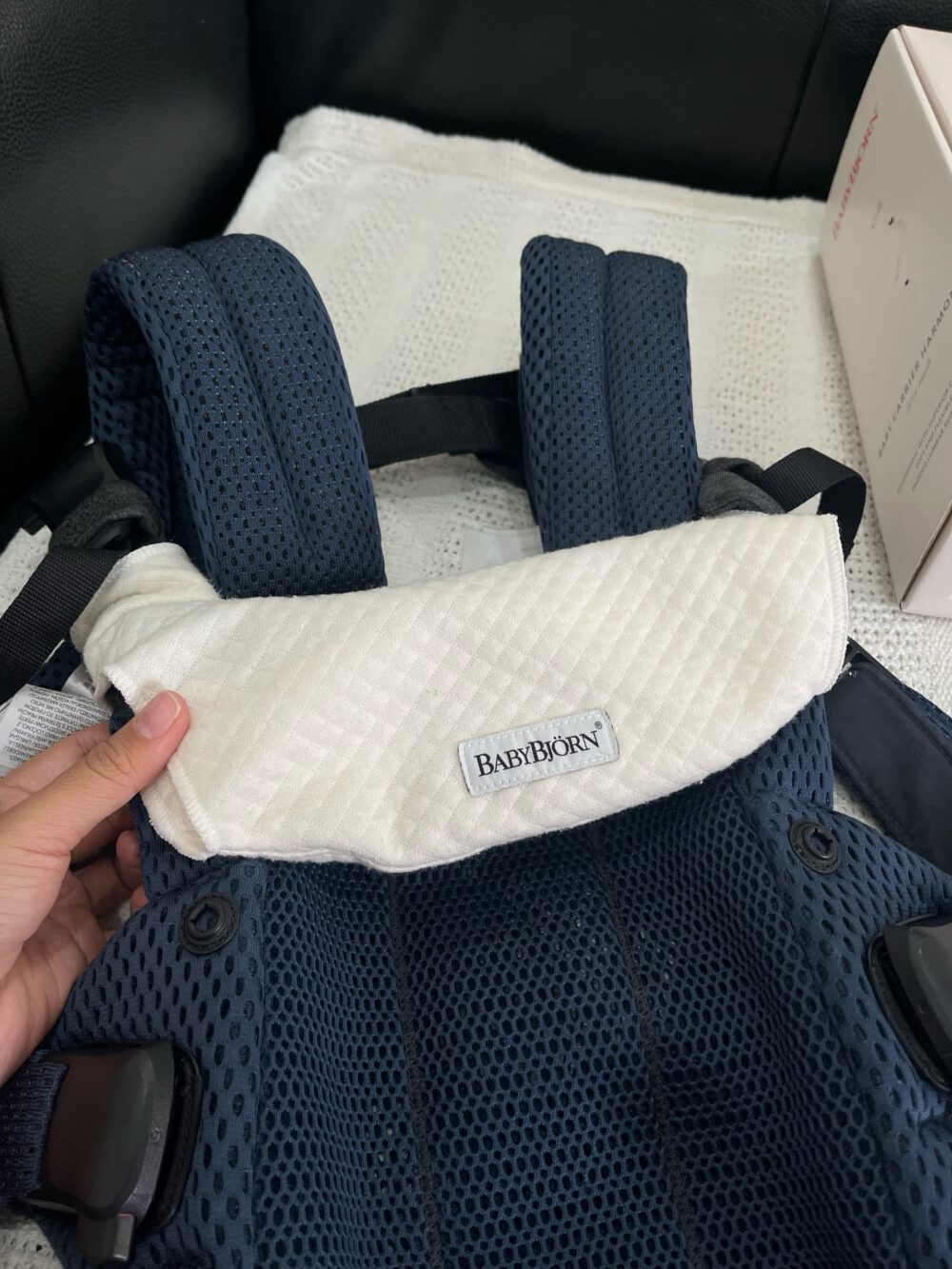 Địu Baby Bjorn harmony xanh Navy (kèm yếm địu) - fullbox - Ảnh 7