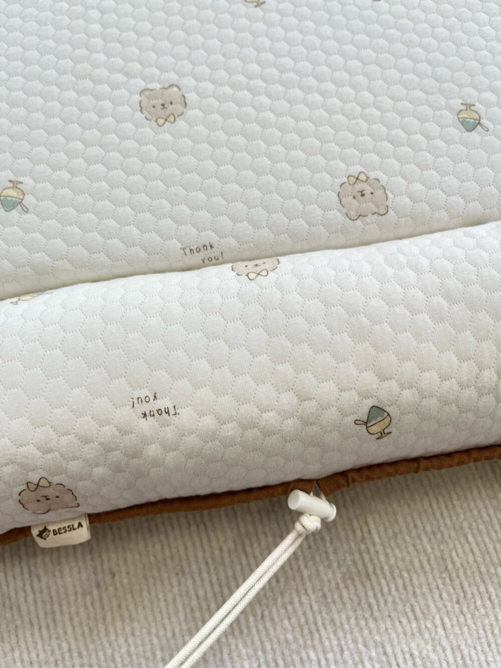 Đệm sơ dừa ngủ chung giường Bessla hoạ tiết gấu nâu ( 0m+) - Ảnh 4