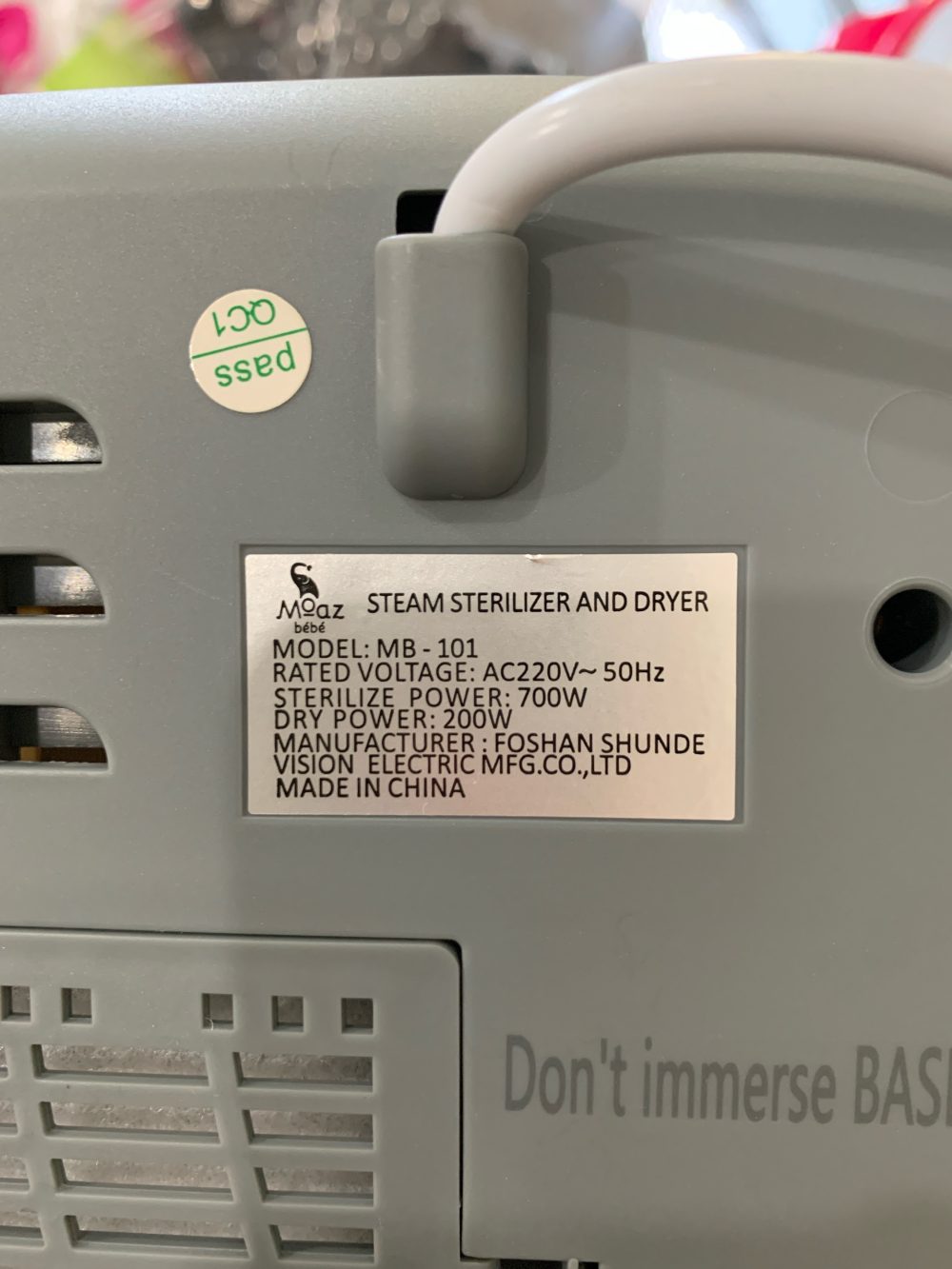 Máy tiệt trùng hơi nước và sấy khô Moaz bébé MB-101 (có thể hâm sữa & hâm thức ăn) - Ảnh 10
