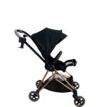 Xe đẩy Cybex mios 2 (đen khung rose gold) kèm bọc tay nắm & cup holder cybex