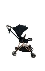 Xe đẩy Cybex mios 2 (đen khung rose gold) kèm bọc tay nắm & cup holder cybex