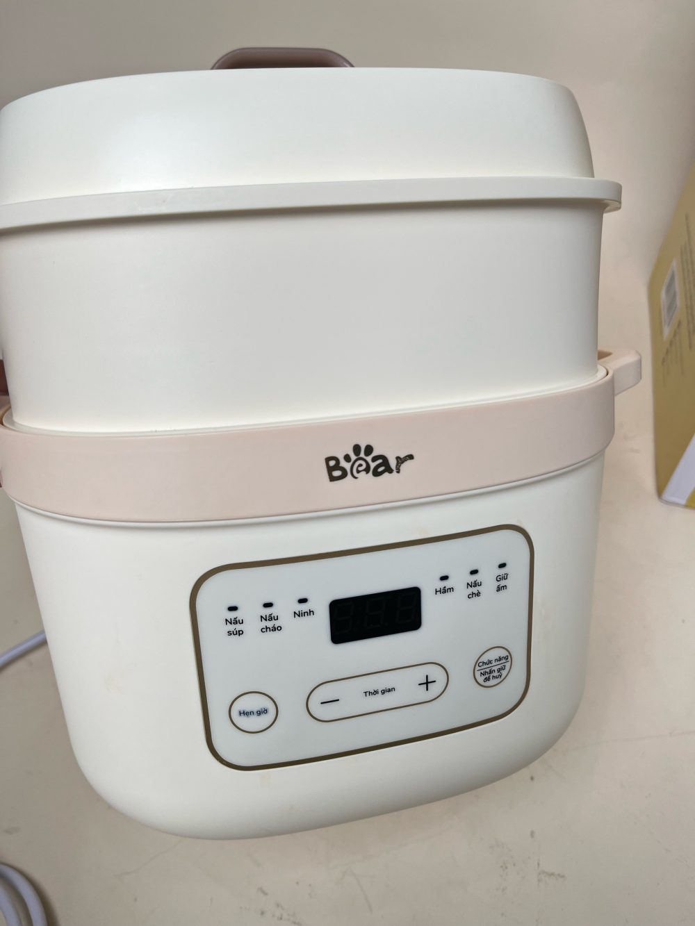 Nồi nấu chậm Bear 1,6L SB-NNC16 màu be ( full box) - Ảnh 4