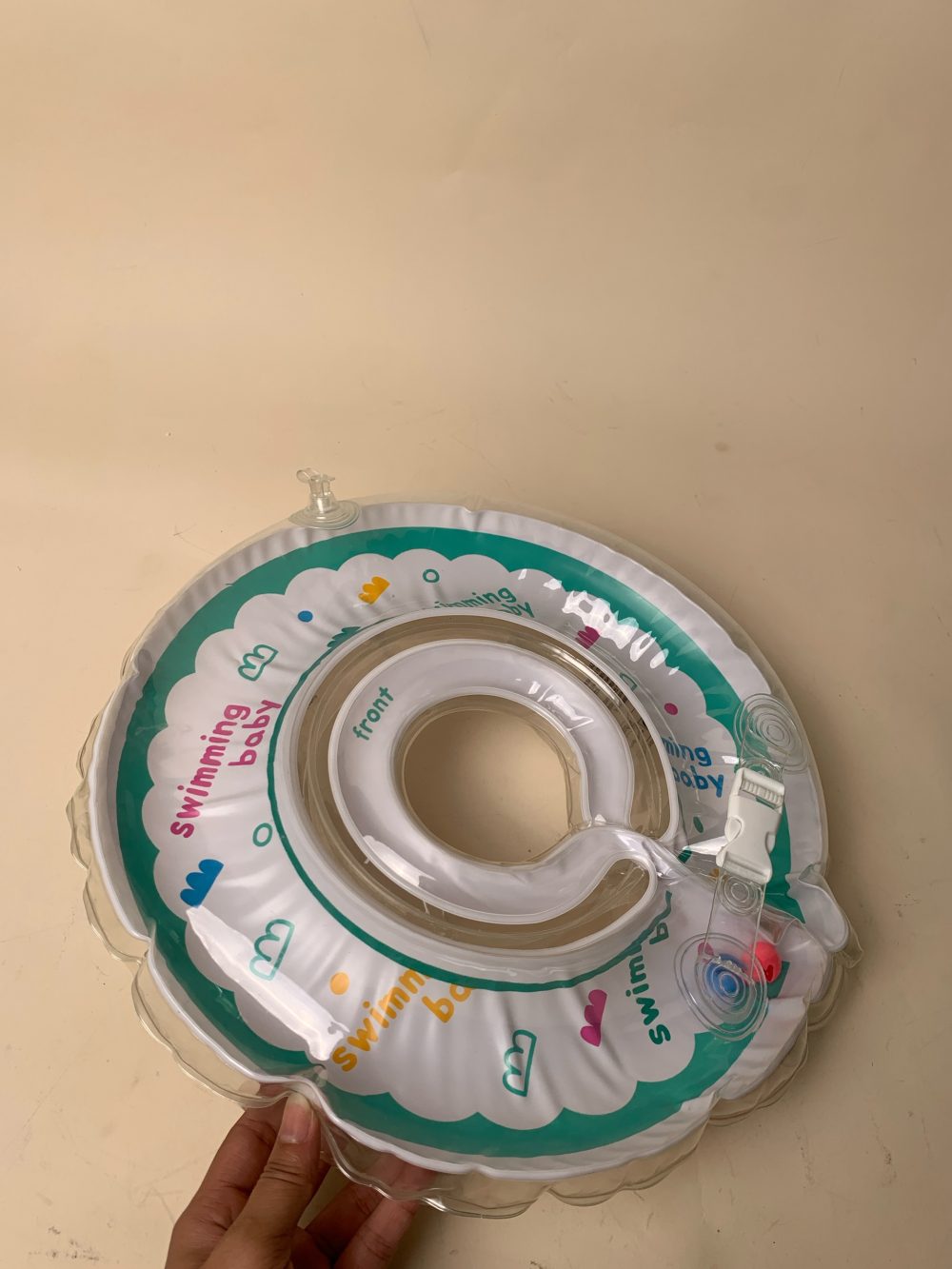 Phao bơi cổ Malang Honey hình bánh donut hoạ tiết đám mây xanh - Ảnh 3
