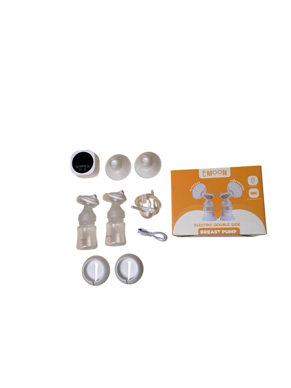 Máy hút sữa điện đôi Emoon phễu silicone - Ảnh 1