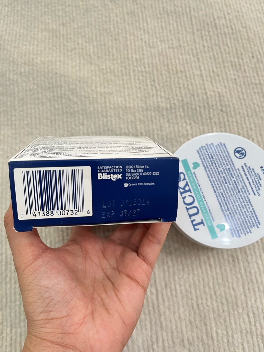 Miếng dán lạnh Tucks giảm đau sau sinh 40 miếng (full box, HSD: 7/2027) - Ảnh 4