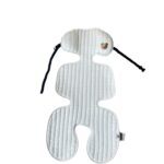 Đệm lót xe đẩy Chez bébé màu trắng hoạ tiết gấu