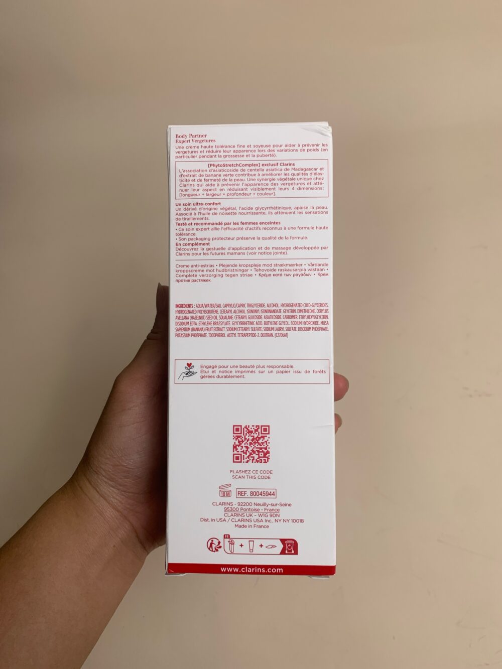 ￼Kem Dưỡng Chống Rạn Da Clarins Body Partner Stretch Mark Expert 175ml (new 100%) - Ảnh 4