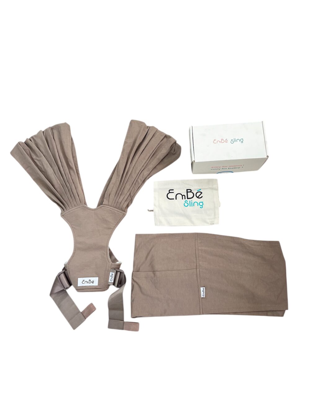 Địu Vải EmBé Sling NovaSoft màu Mocha FLEX (Full box) - Ảnh 1