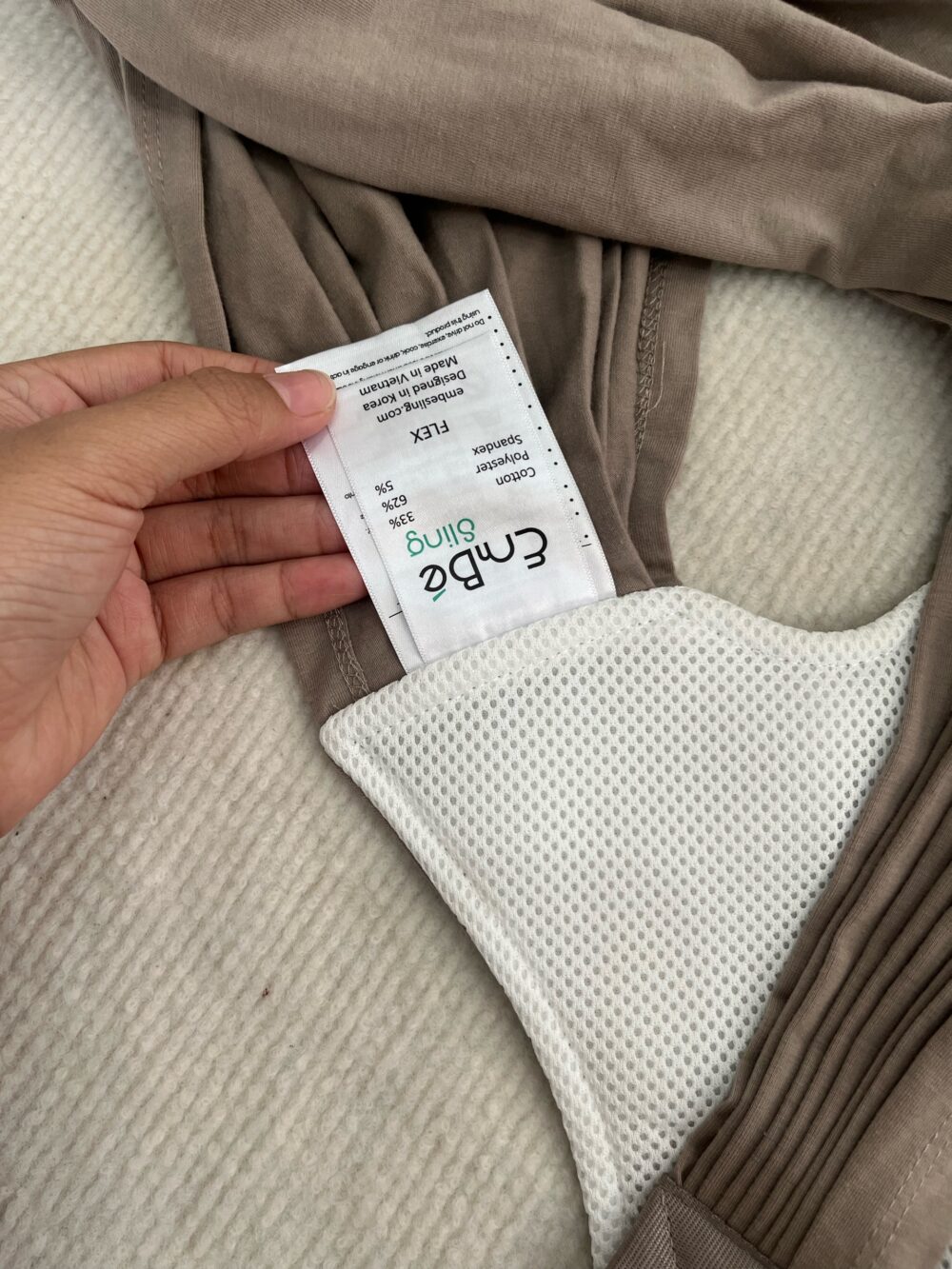 Địu Vải EmBé Sling NovaSoft màu Mocha FLEX (Full box) - Ảnh 3